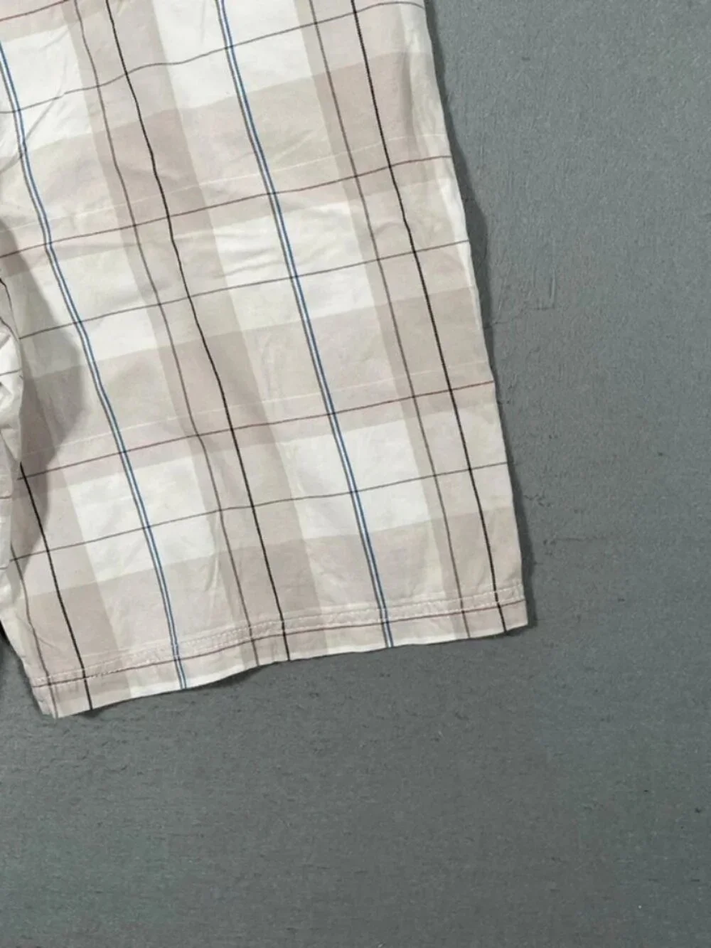 Lee Cream Chequered Chino Shorts Smart Casual Summer W36